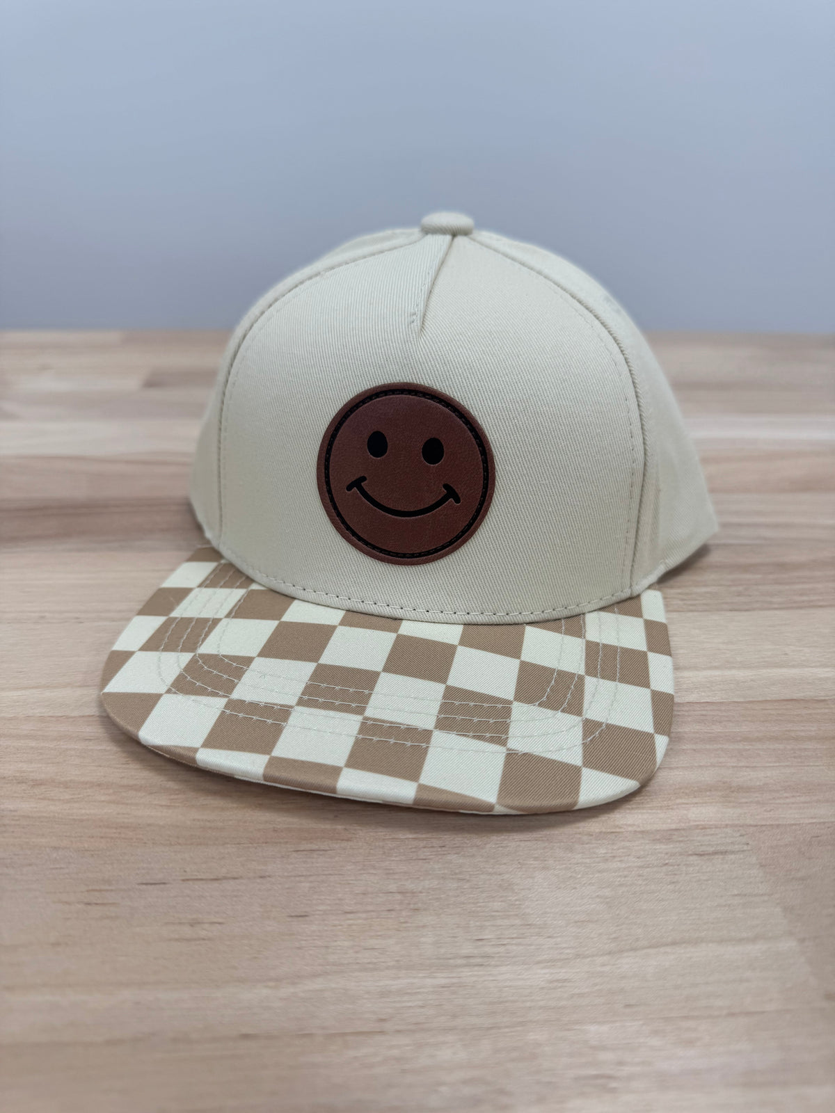 Beige Check Hat