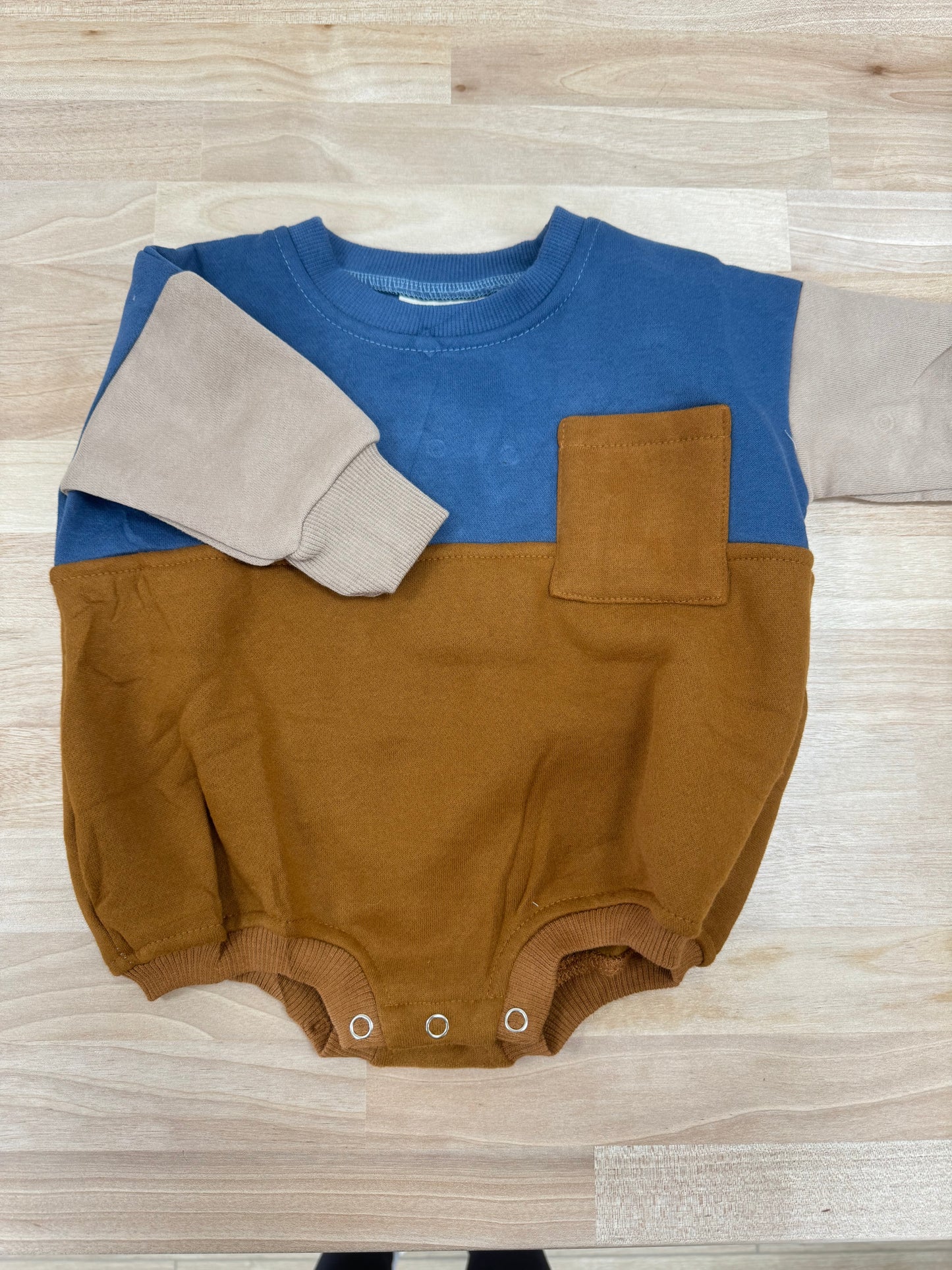 Colorblock Sweatshirt Romper