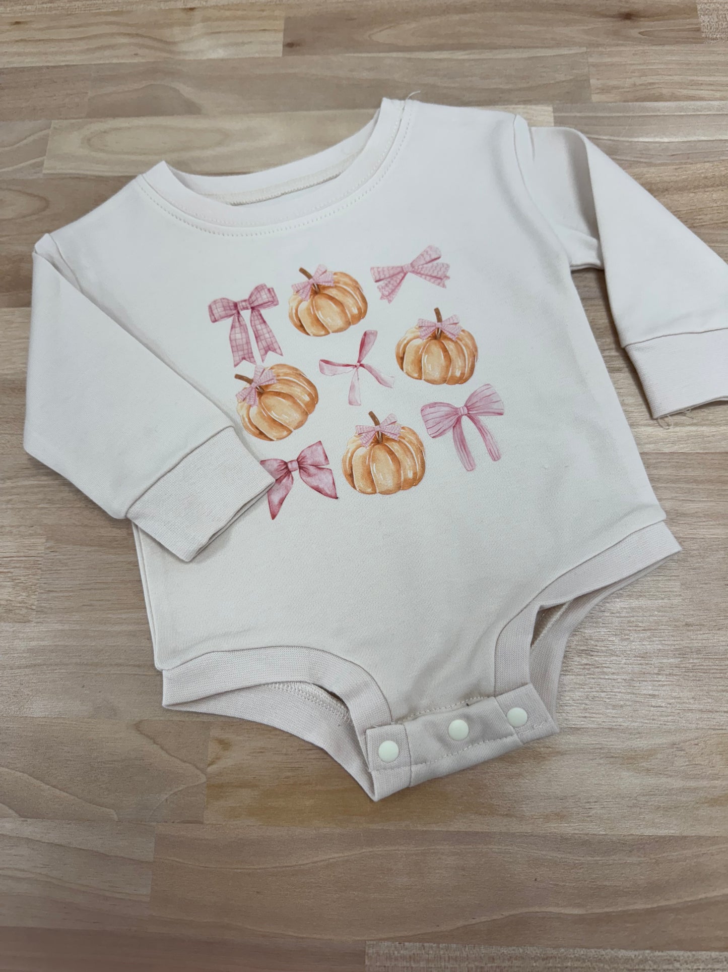 Pumpkins and bows romper