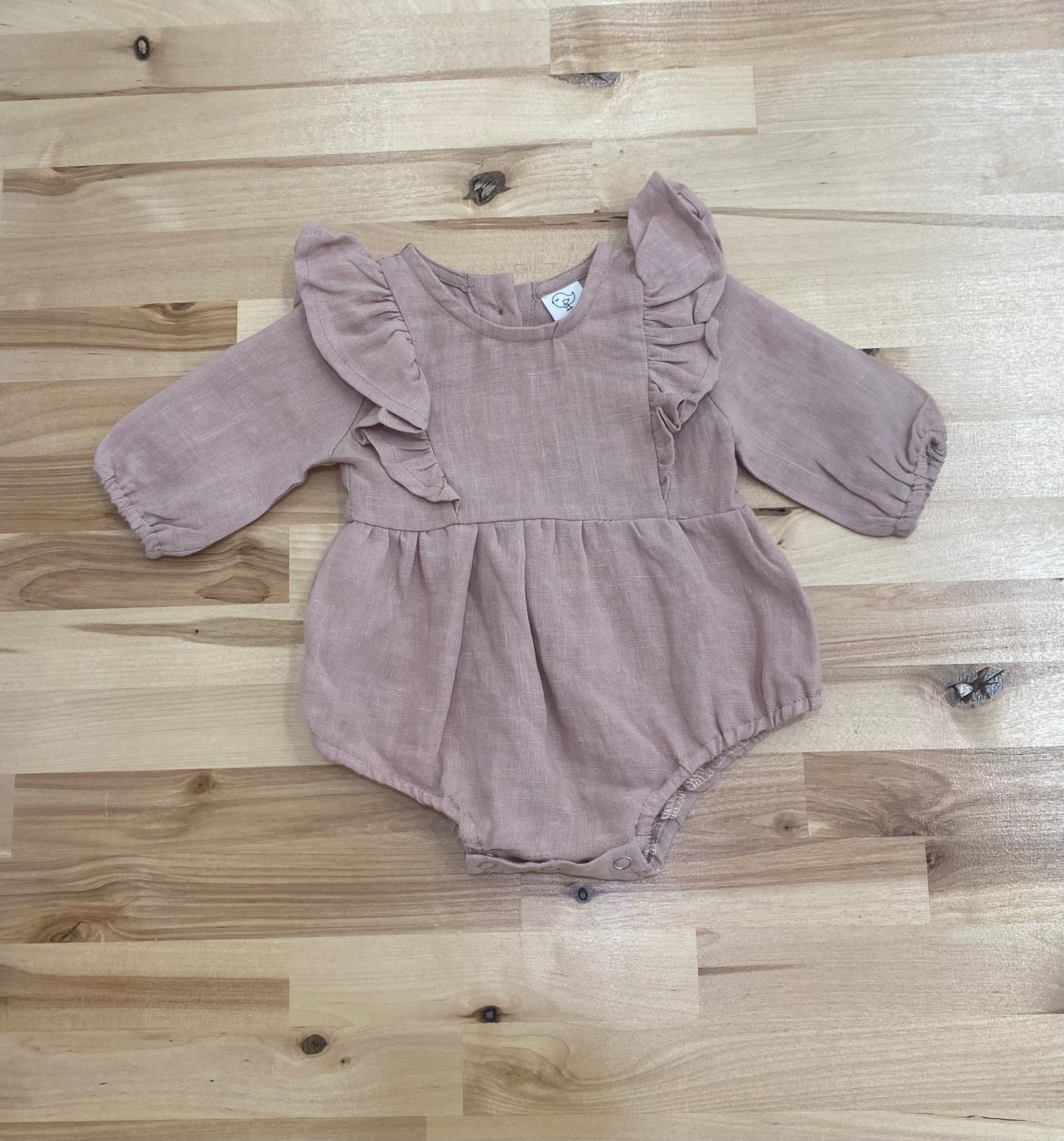 Dusty Pink Linen Romper