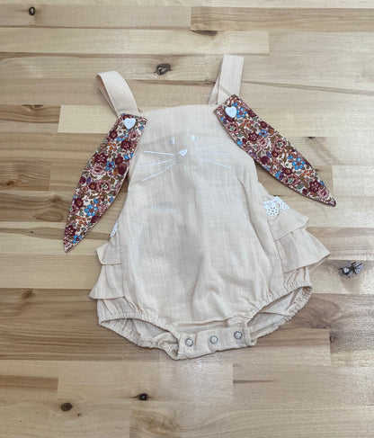 Linen Bunny Romper