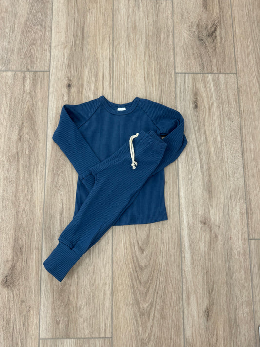 Blue Ribbed Set
