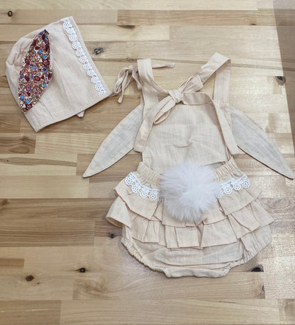 Linen Bunny Romper