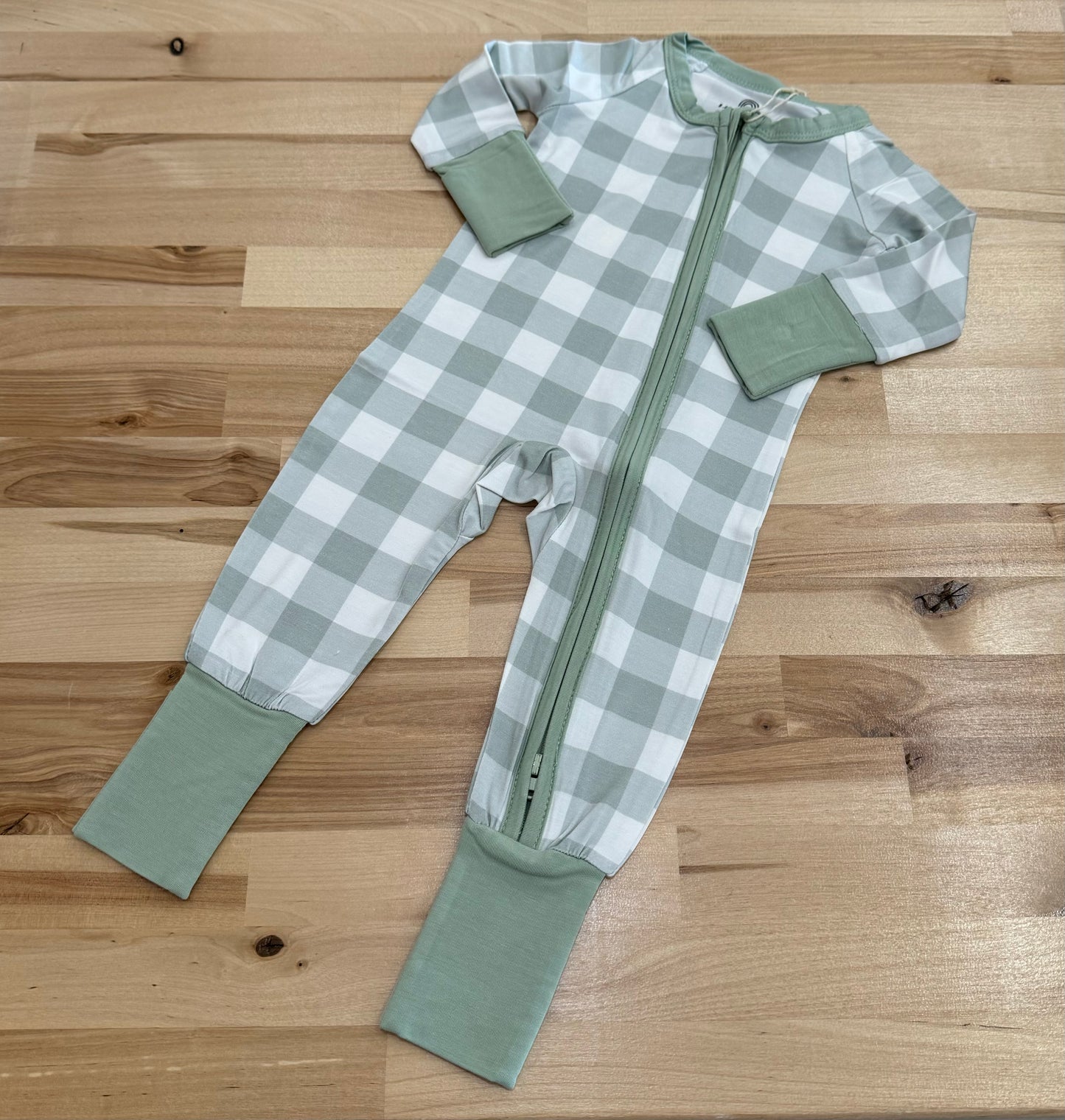 Sage Gingham Sleeper