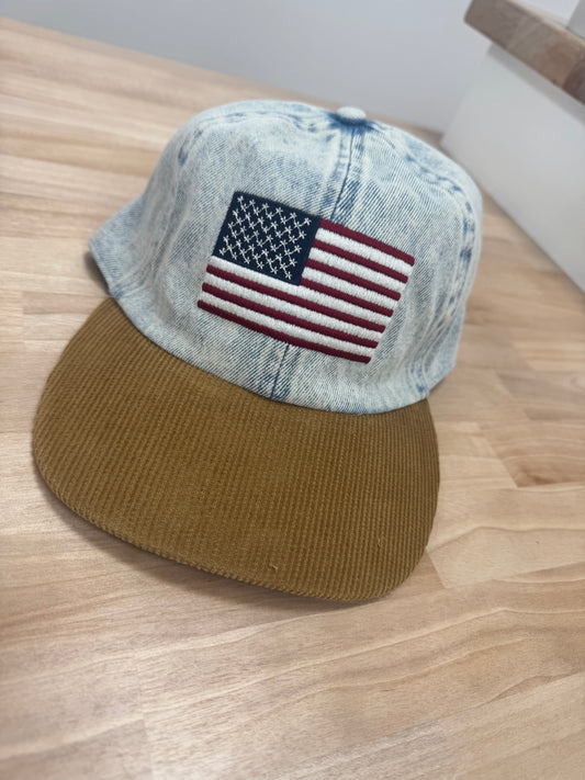 American corduroy hat