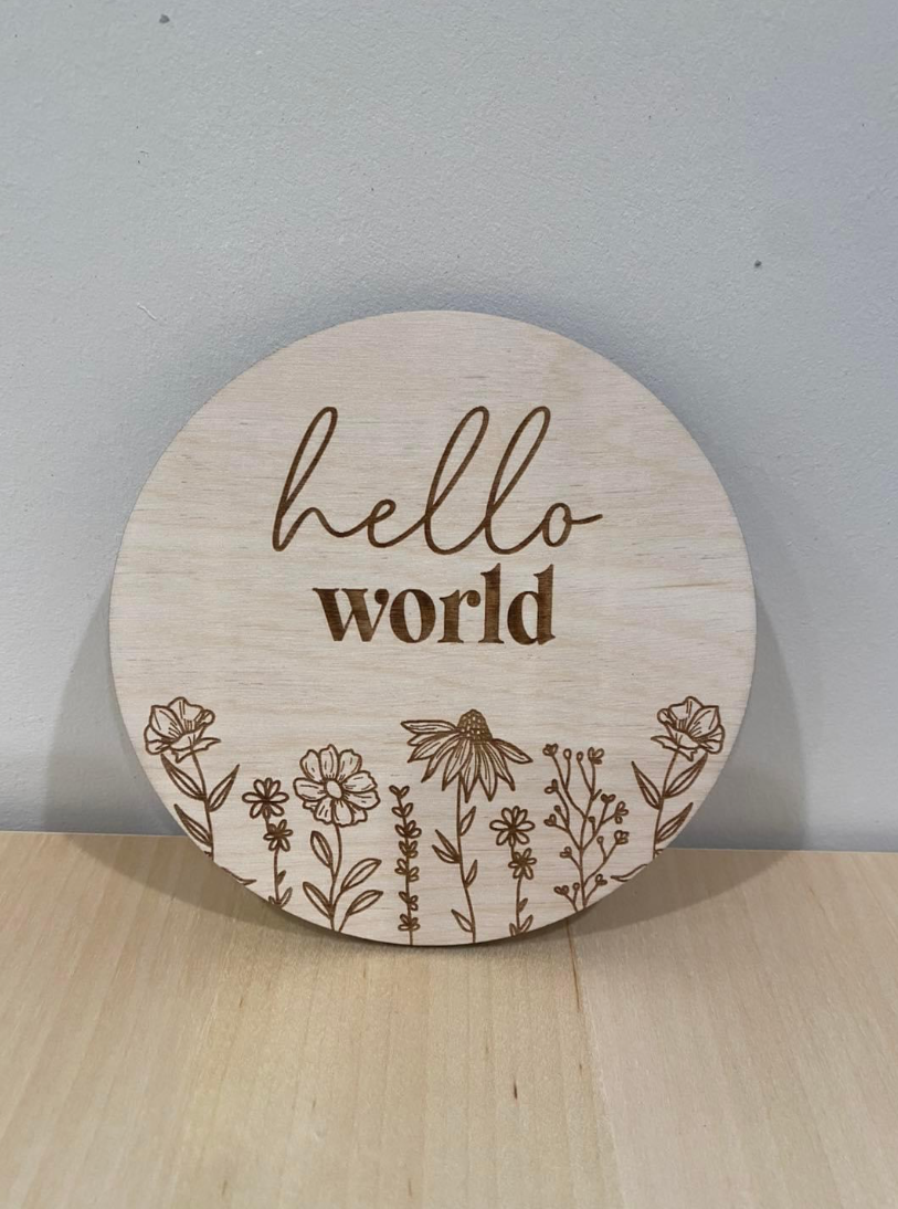 Floral Hello World Disc