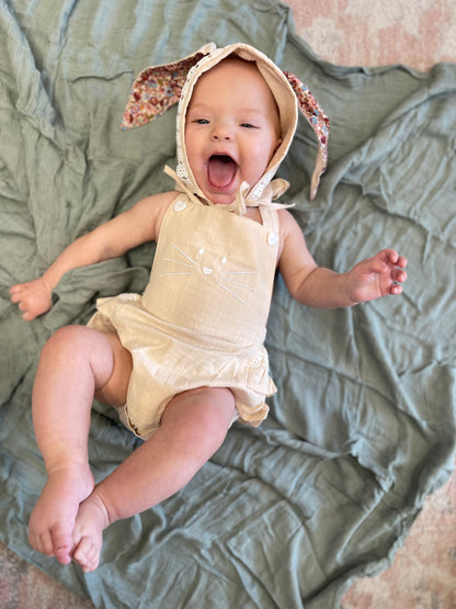 Linen Bunny Romper