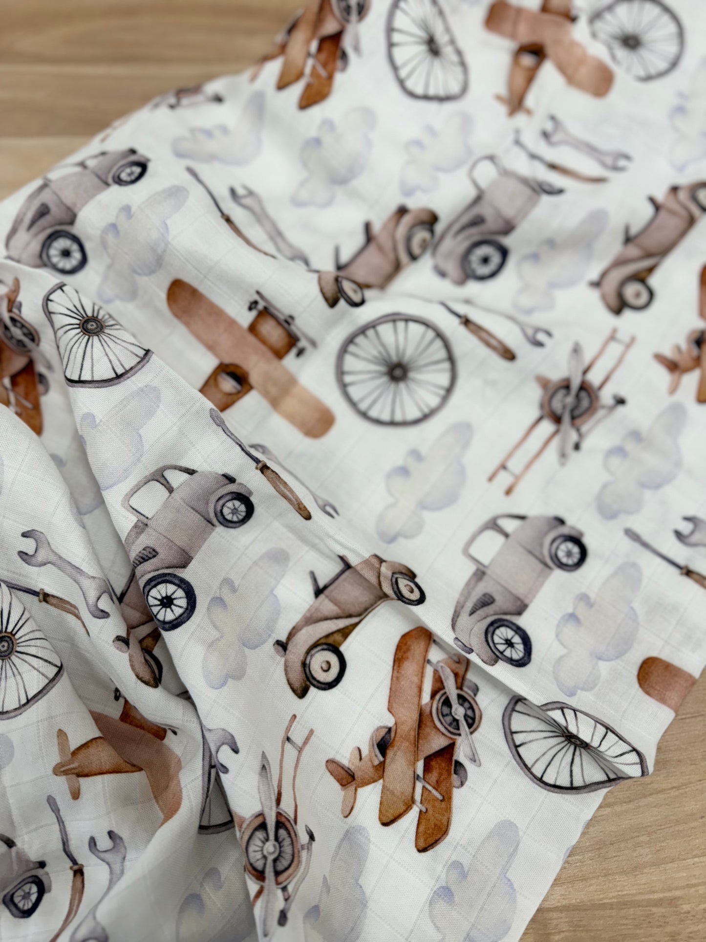 Vintage Travel Muslin Swaddle