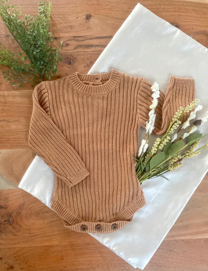 Camel Knit romper