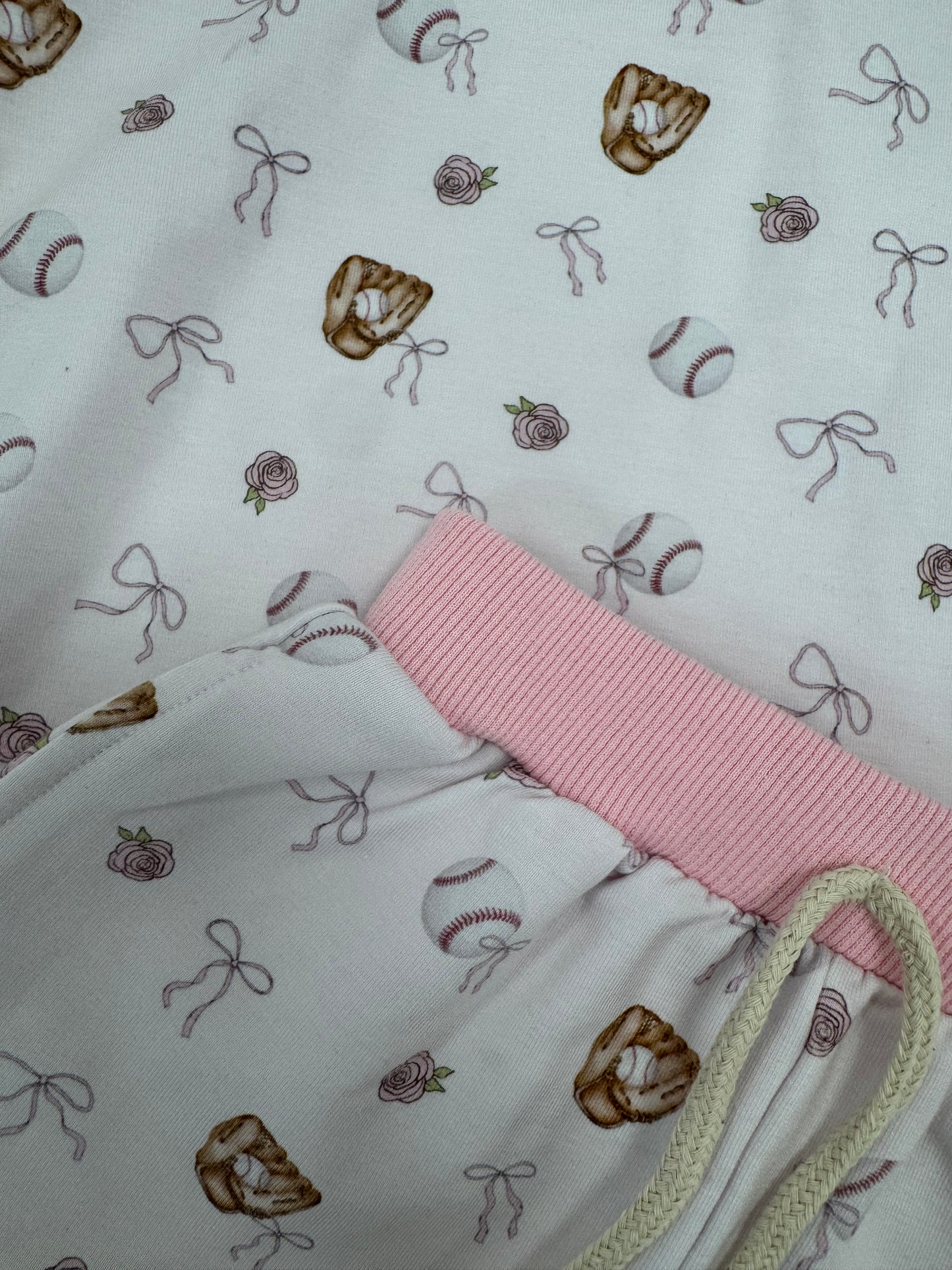 Pink Baseball Short Set