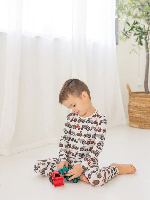 Tractor Ribbed Two Piece Bamboo Set