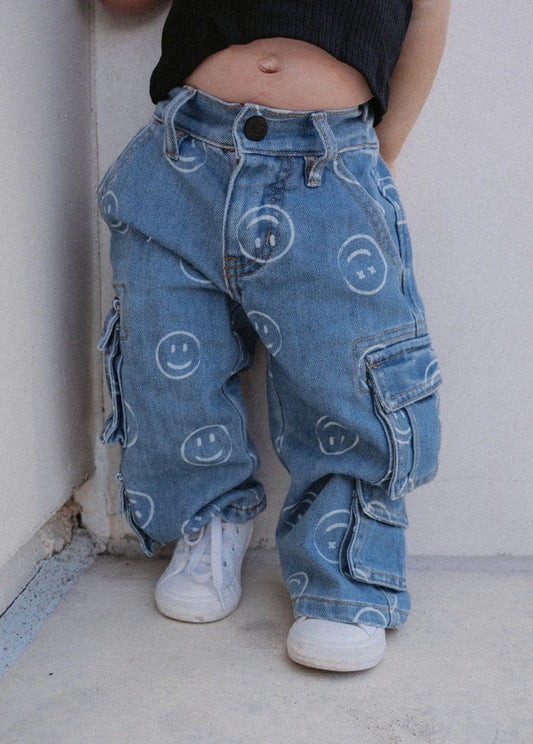 Happy Face Baggy Jeans
